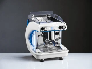 BFC Synchro T2 Estate profesionalni espresso aparat sa jednom grupom, belo-plava verzija