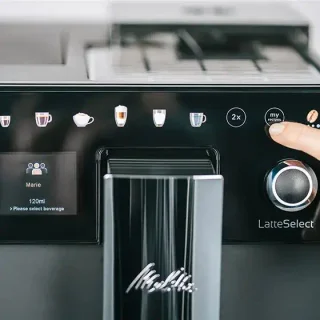 Melitta Latte Select — ekran i izbor napitaka
