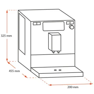 Melitta Solo — dimenzije 200 × 325 × 455 mm