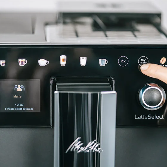 Melitta Latte Select — detalj ekrana